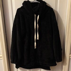 Cozy Black Fleece Hoodie